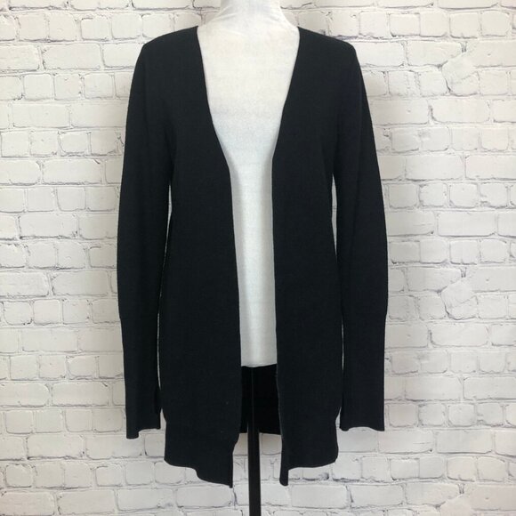 Lululemon City Street Cardigan Black Open Front Cashlu Small? - Picture 1 of 5